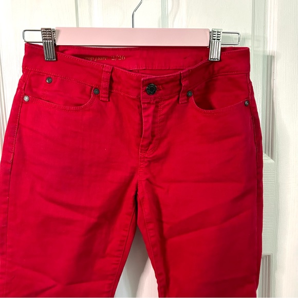 Talbots Red Signature Crop Flare Jeans 26 size 2 - Picture 3 of 5
